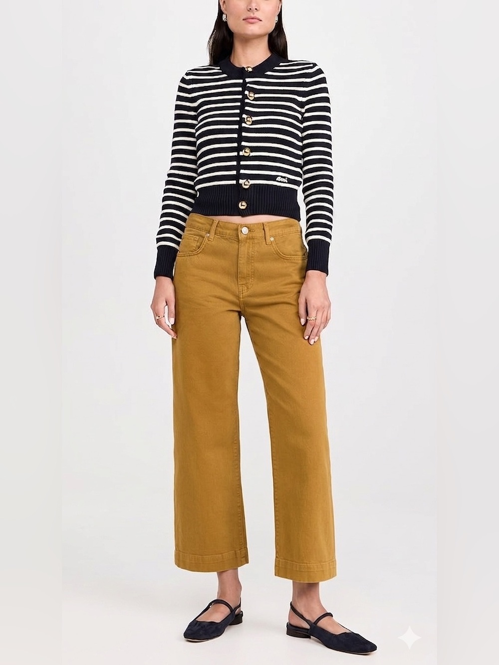 7 For All Mankind Cropped Wide-Leg Jeans